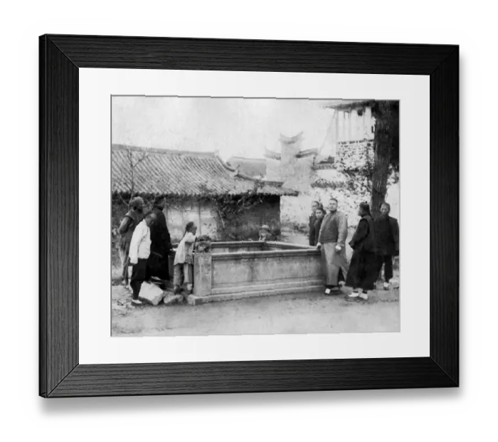 Framed Print : Communal water tank, China Framed Print : Communal water tank, China