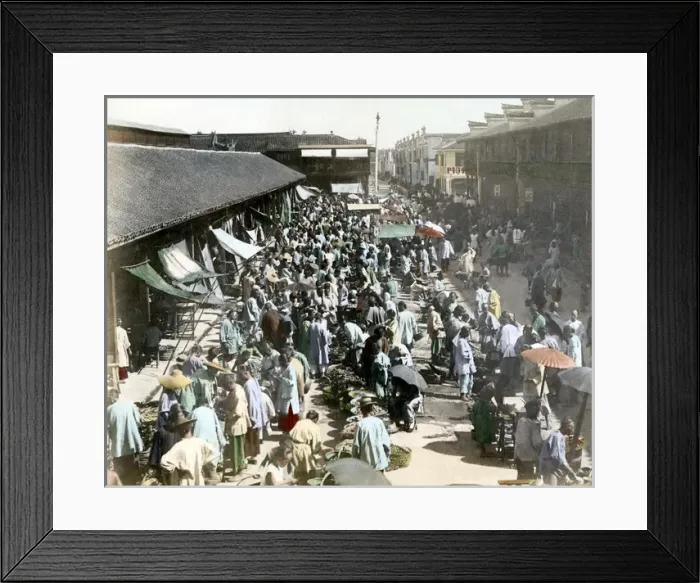 Framed Print : Street market, Shanghai, China Framed Print : Street market, Shanghai, China