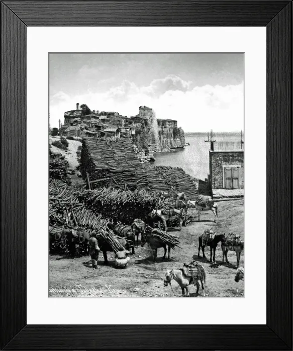 Framed Print : Timber stack on quayside, Istanbul, Turkey Framed Print : Timber stack on quayside, Istanbul, Turkey