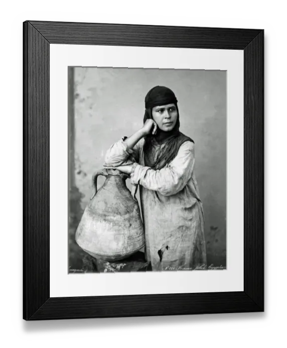Framed Print : Woman with pot, Egypt Framed Print : Woman with pot, Egypt