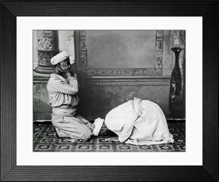 Framed Print : Muslim men at prayer, Egypt Framed Print : Muslim men at prayer, Egypt