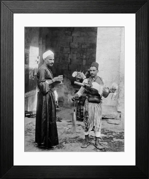 Framed Print : Lemonade vendor and customer, Egypt Framed Print : Lemonade vendor and customer, Egypt