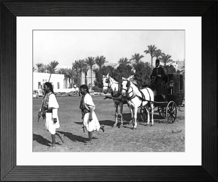 Framed Print : Horse-drawn carriage, Egypt Framed Print : Horse-drawn carriage, Egypt