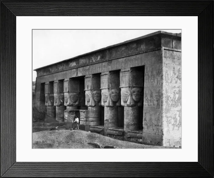 Framed Print : Portico of the Temple at Dendera, Egypt Framed Print : Portico of the Temple at Dendera, Egypt