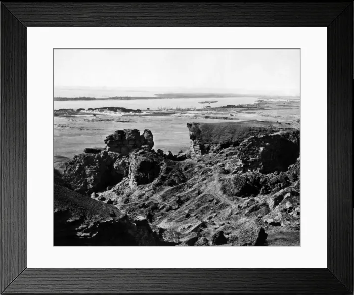 Framed Print : View of the River Nile from the Quarries of Toura, Egypt Framed Print : View of the River Nile from the Quarries of Toura, Egypt