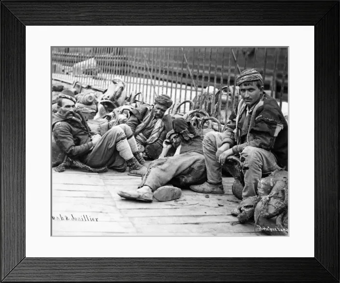 Framed Print : Turkish porters resting, Turkey Framed Print : Turkish porters resting, Turkey