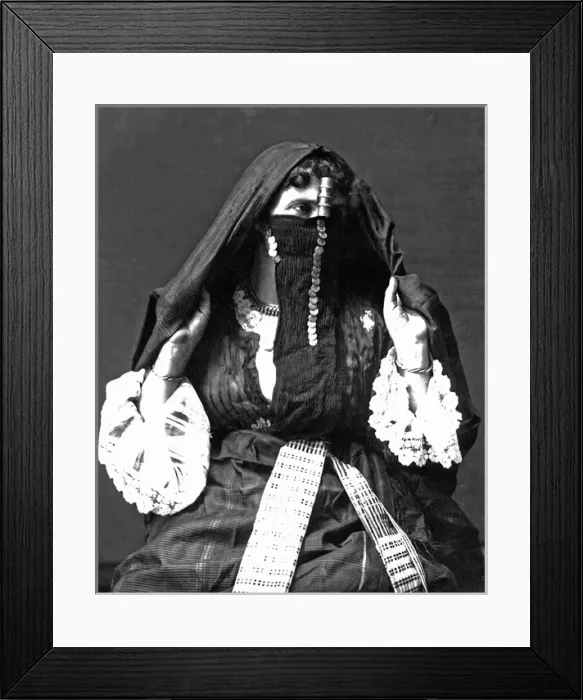 Framed Print : Veiled woman, Egypt Framed Print : Veiled woman, Egypt