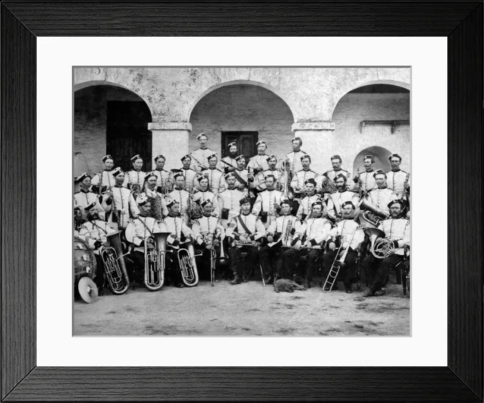 Framed Print : Band of the 77th Regiment, India Framed Print : Band of the 77th Regiment, India