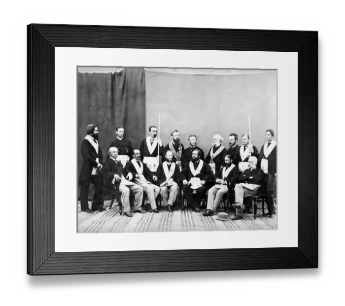 Framed Print : Masonic group, India