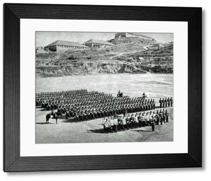 Framed Print : British regiment on parade, India Framed Print : British regiment on parade, India