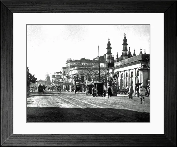 Framed Print : Dharamtolla Street, Calcutta (Kolkata), India Framed Print : Dharamtolla Street, Calcutta (Kolkata), India