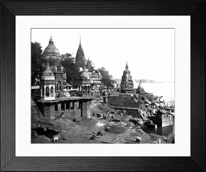 Framed Print : View of Varanasi (Benares), Uttar Pradesh, India Framed Print : View of Varanasi (Benares), Uttar Pradesh, India