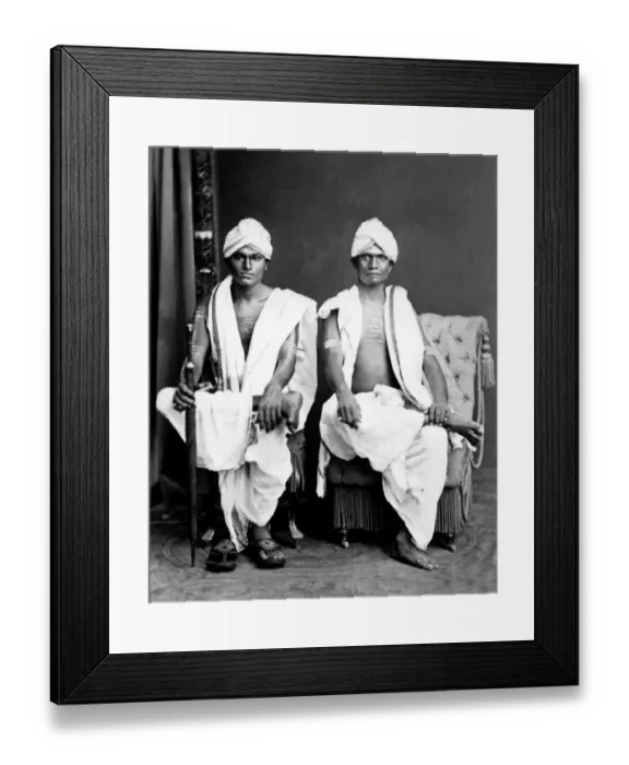 Framed Print : Two men, Ceylon (Sri Lanka) Framed Print : Two men, Ceylon (Sri Lanka)