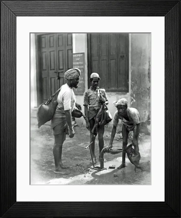 Framed Print : Water carriers, India Framed Print : Water carriers, India