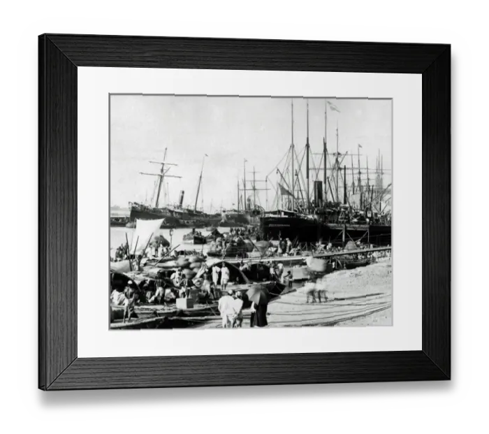 Framed Print : Shipping on the River Hooghly, Calcutta, India Framed Print : Shipping on the River Hooghly, Calcutta, India