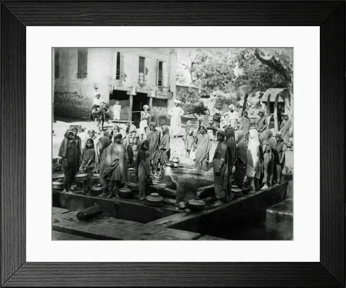 Framed Print : People washing clothes, India Framed Print : People washing clothes, India