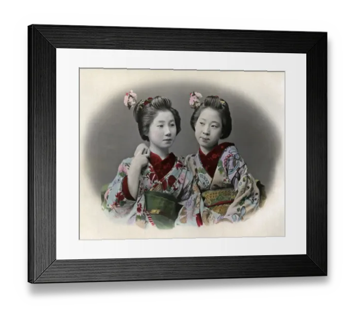 Framed Print : Two Japanese geishas Framed Print : Two Japanese geishas