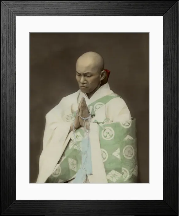 Framed Print : Buddhist priest, Japan Framed Print : Buddhist priest, Japan
