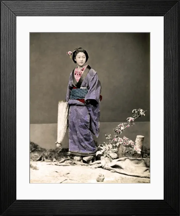 Framed Print : Geisha with umbrella, Japan Framed Print : Geisha with umbrella, Japan