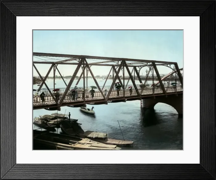 Framed Print : Bridge at Tenjinbashi, Osaka, Japan Framed Print : Bridge at Tenjinbashi, Osaka, Japan