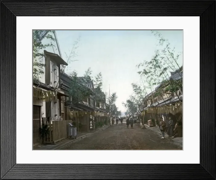 Framed Print : Street scene, Bentendori, Yokohama, Japan Framed Print : Street scene, Bentendori, Yokohama, Japan