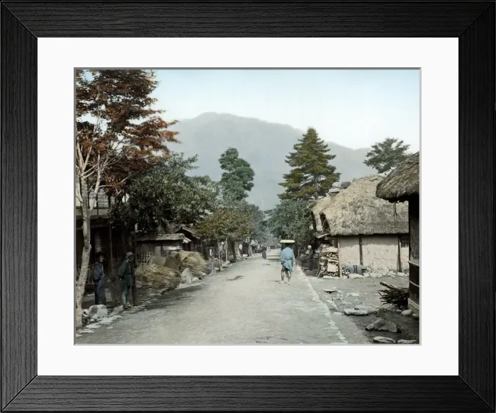 Framed Print : Nagakubo village, Nakasendo, Japan