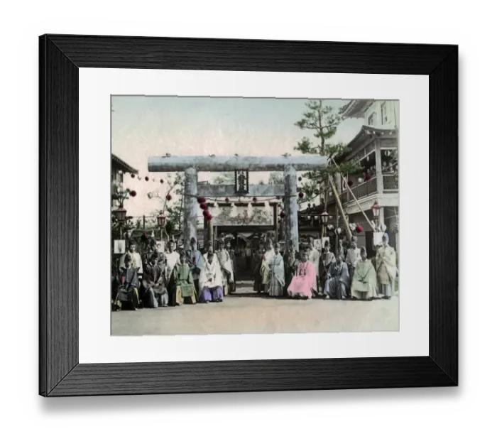 Framed Print : Shinto priests, Japan Framed Print : Shinto priests, Japan