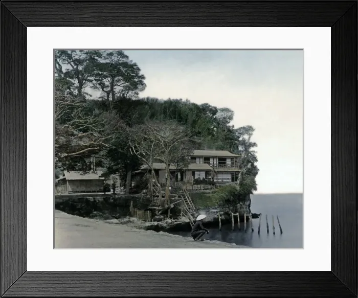 Framed Print : Bathing place, Honmoku, Japan Framed Print : Bathing place, Honmoku, Japan