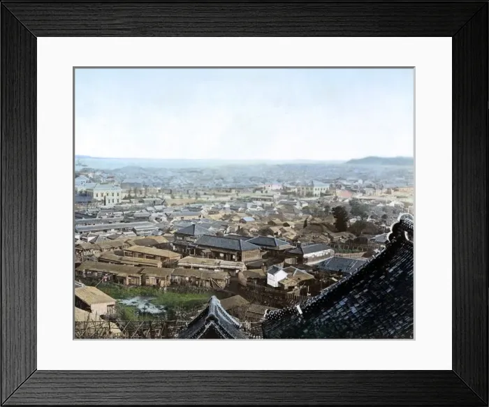 Framed Print : Rooftop view, Yokohama, Japan Framed Print : Rooftop view, Yokohama, Japan