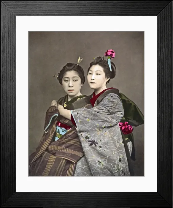Framed Print : Two geishas, Japan Framed Print : Two geishas, Japan
