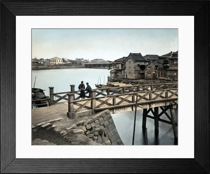 Framed Print : Yanagibashi and Sumida River, Tokyo, Japan Framed Print : Yanagibashi and Sumida River, Tokyo, Japan