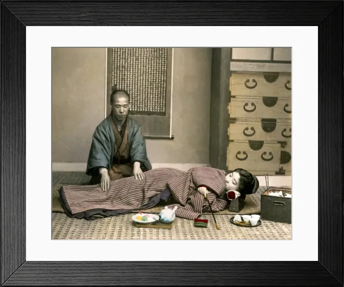 Framed Print : Doctor and patient, Japan Framed Print : Doctor and patient, Japan