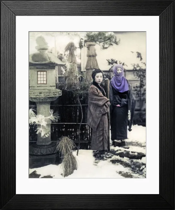 Framed Print : Winter costume in snow, Japan Framed Print : Winter costume in snow, Japan