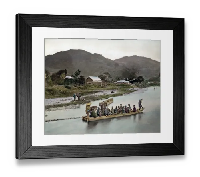 Framed Print : People on ferry boat, Japan Framed Print : People on ferry boat, Japan