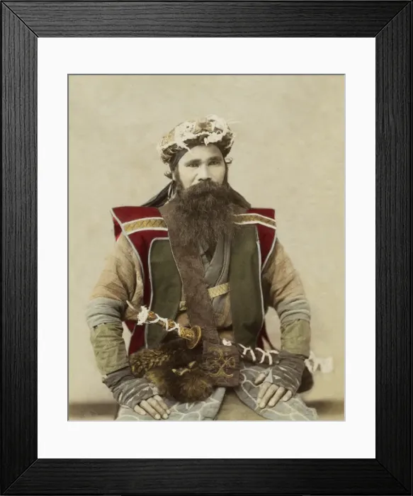 Framed Print : Ainu man, Japan Framed Print : Ainu man, Japan