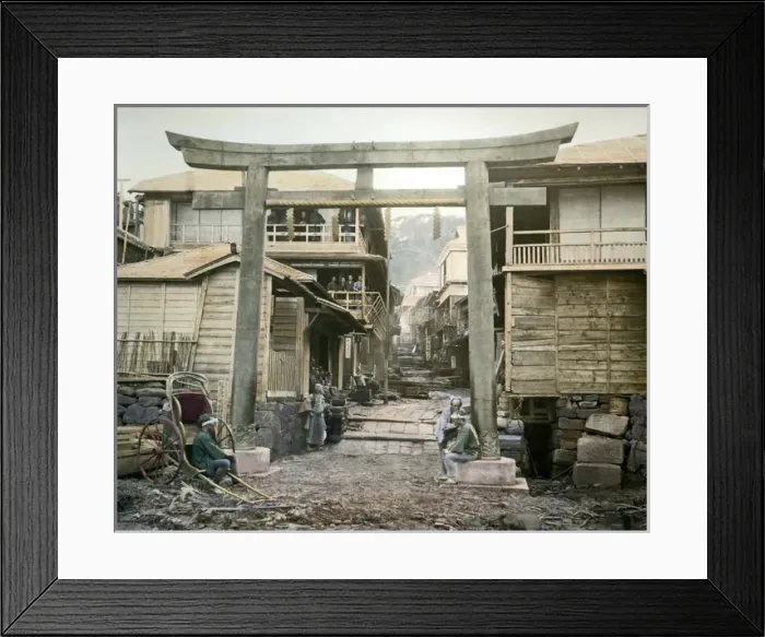 Framed Print : Street in Enoshima, Japan Framed Print : Street in Enoshima, Japan