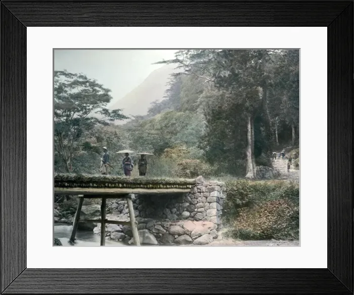 Framed Print : Wooden bridge, Japan Framed Print : Wooden bridge, Japan
