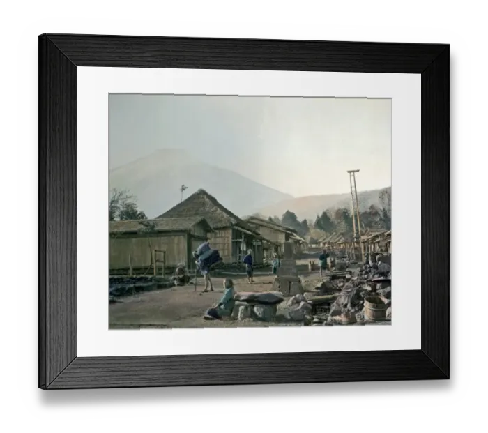 Framed Print : Subashiri and Fujiyama, Japan Framed Print : Subashiri and Fujiyama, Japan