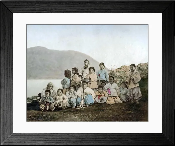 Framed Print : Group of Koreans, Japan Framed Print : Group of Koreans, Japan