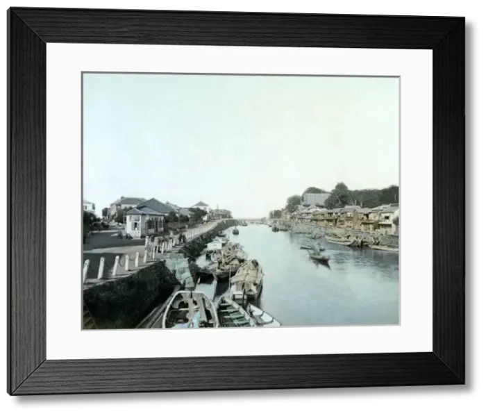 Framed Print : Creek, Yokohama, Japan Framed Print : Creek, Yokohama, Japan