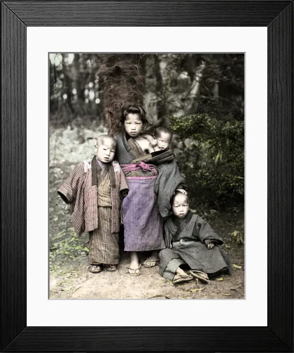 Framed Print : Group of children, Japan Framed Print : Group of children, Japan