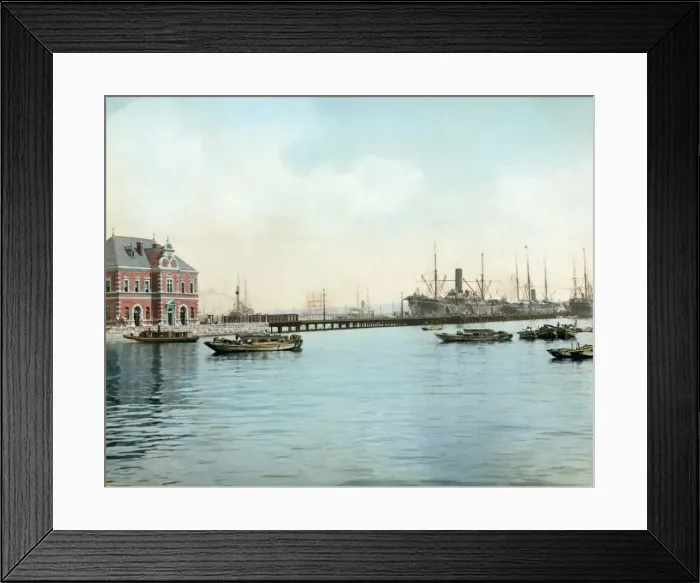 Framed Print : Customs House and Pier, Yokohama, Japan Framed Print : Customs House and Pier, Yokohama, Japan
