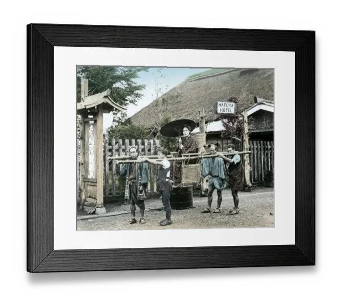 Framed Print : Travelling chair, Hafuya Hotel, Hakone, Japan Framed Print : Travelling chair, Hafuya Hotel, Hakone, Japan