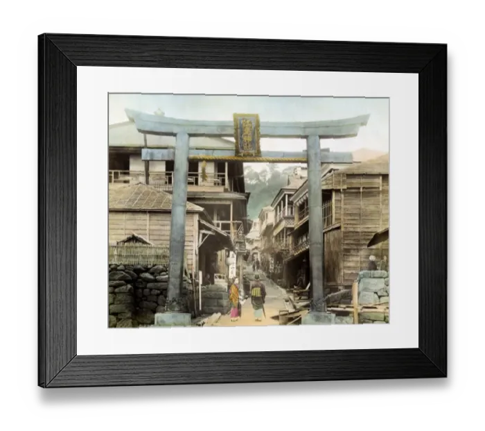 Framed Print : Street in Enoshima, Japan Framed Print : Street in Enoshima, Japan