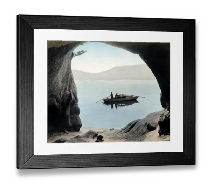 Framed Print : Boat on inland sea, Japan Framed Print : Boat on inland sea, Japan