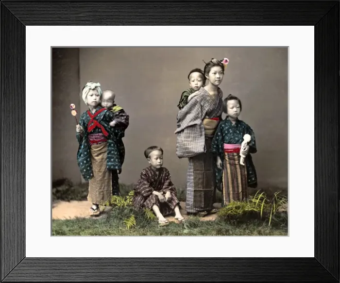 Framed Print : Group of children, Japan Framed Print : Group of children, Japan