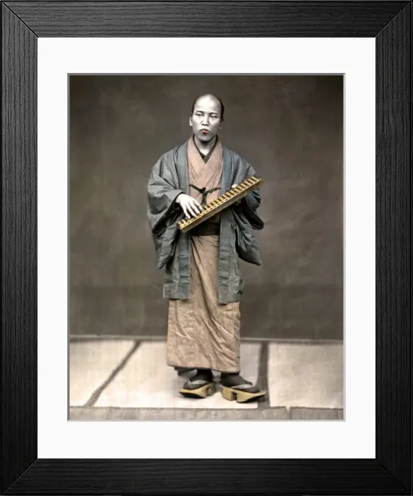 Framed Print : Man with abacus, Japan Framed Print : Man with abacus, Japan