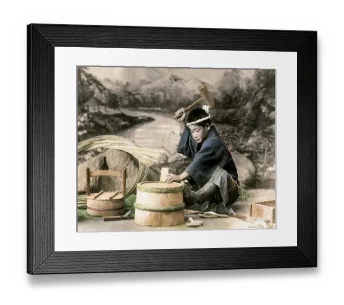 Framed Print : Barrel maker, Japan Framed Print : Barrel maker, Japan