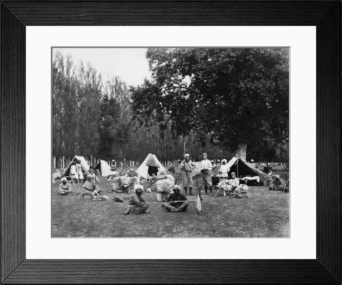 Framed Print : Shooting party at Srinagar, Kashmir, India Framed Print : Shooting party at Srinagar, Kashmir, India