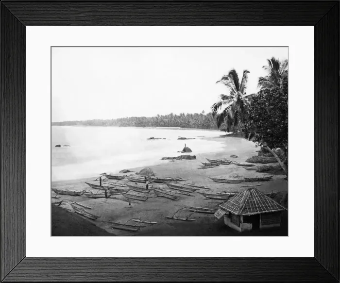 Framed Print : Beach scene, Ceylon (Sri Lanka) Framed Print : Beach scene, Ceylon (Sri Lanka)